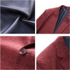 Mens 3 Piece Suits Slim Fit Tweed Suit Plaid Slim Fit Suits for Men One Button Suit Tuxedo Set