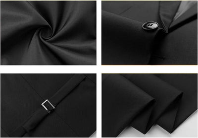 Mens 3 Piece Tuxedo Suits Slim Fit Casual Suit Blazer Two Button Wedding Prom Jackets Vest&Trousers