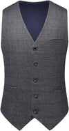 Mens 3 Piece Suits Slim Fit Tweed Suit Plaid Slim Fit Suits for Men One Button Suit Tuxedo Set