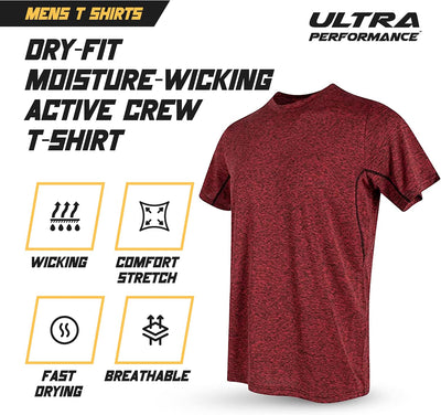 5 Pack Mens Gym Shirts for Men Workout Tshirts Shirts for Men Pack, Men'S Athletic Shirts & Tees, Dri Fit Shirts for Men
