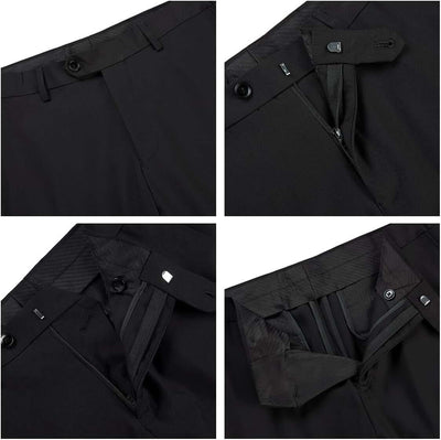 Mens 3 Piece Tuxedo Suits Slim Fit Casual Suit Blazer Two Button Wedding Prom Jackets Vest&Trousers