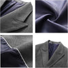 Mens Suits 3 Piece Slim Fit Suit Double Breasted Pinstripe Suit Formal Wedding Tuxedo Suit
