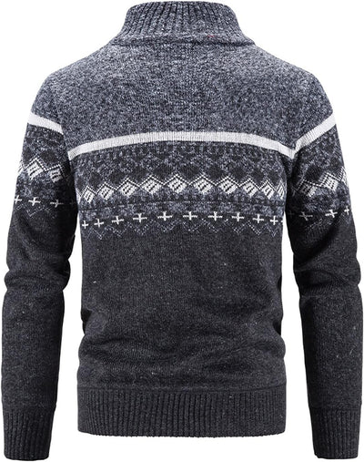 Sweater Cardigan Jackets for Mens, Fall Winter Zipper Plaid Stand Collar Coat Warm Slim Casual Short Sleeve Long Sleeves Lapel Button-Down Button up V Neck O round Crewneck 158-Dark Gray X-Large