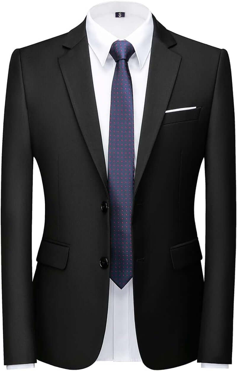 Mens 3 Piece Tuxedo Suits Slim Fit Casual Suit Blazer Two Button Wedding Prom Jackets Vest&Trousers